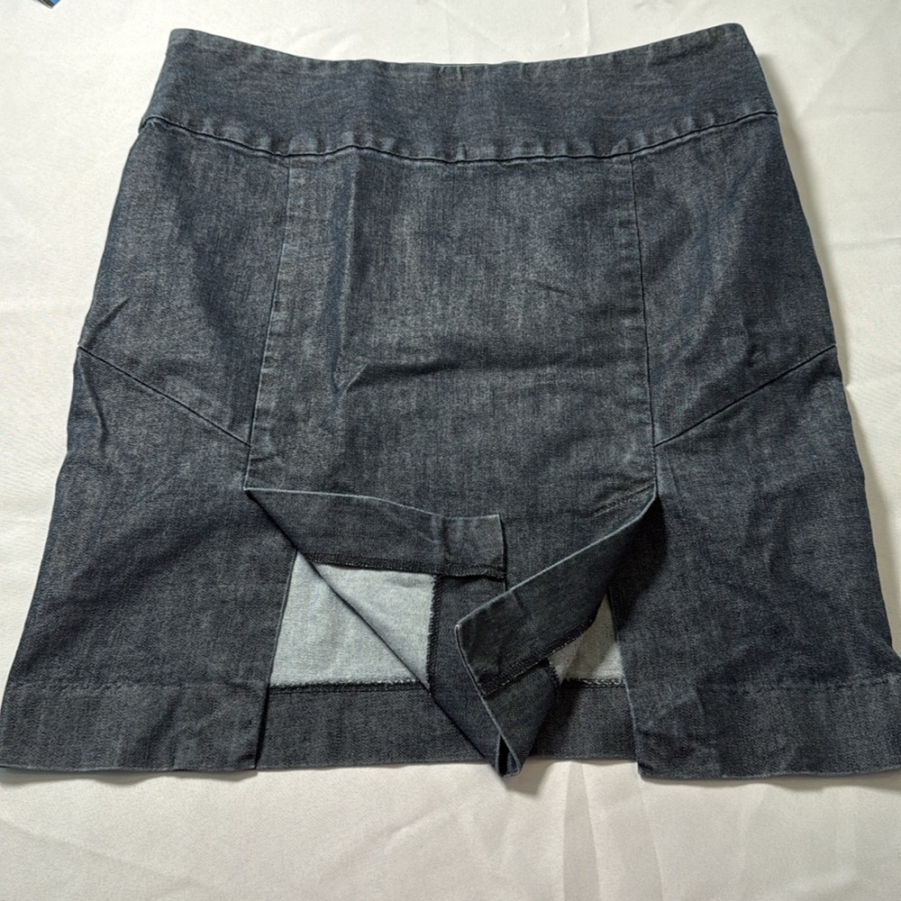 GAP Women's Size 12 Skirt Denim Dark Wash Stretch Straight Vintage Y2K Side Zip‎ - Picture 8 of 9